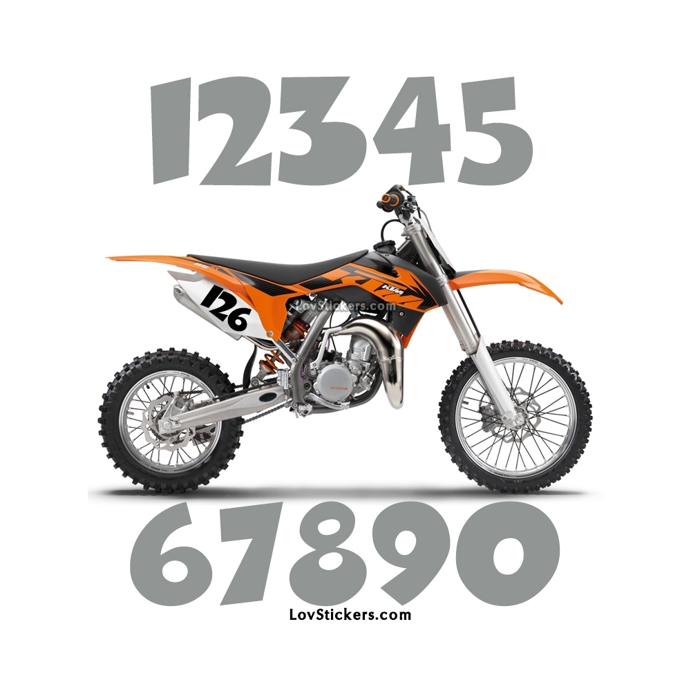 2 Numeros - Font 003 - Nombre adhesif Racing Moto Quad VTT