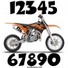 2 Numeros - Font 003 - Nombre adhesif Racing Moto Quad VTT