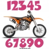 2 Numeros - Font 003 - Nombre adhesif Racing Moto Quad VTT