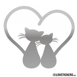 Sticker couple de chat