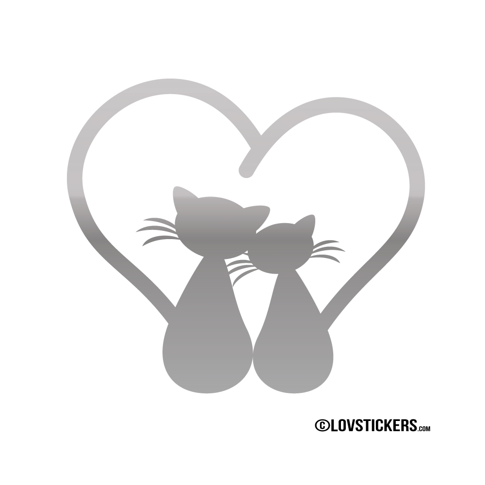 Sticker couple de chat