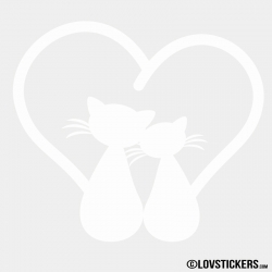 Sticker couple de chat