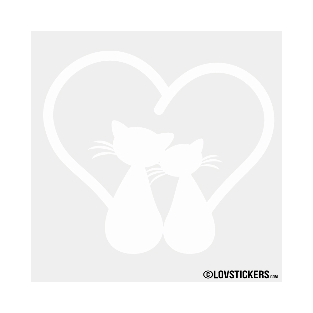 Sticker couple de chat