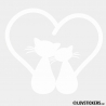 Sticker couple de chat