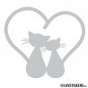 Sticker couple de chat