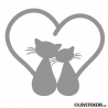 Sticker couple de chat