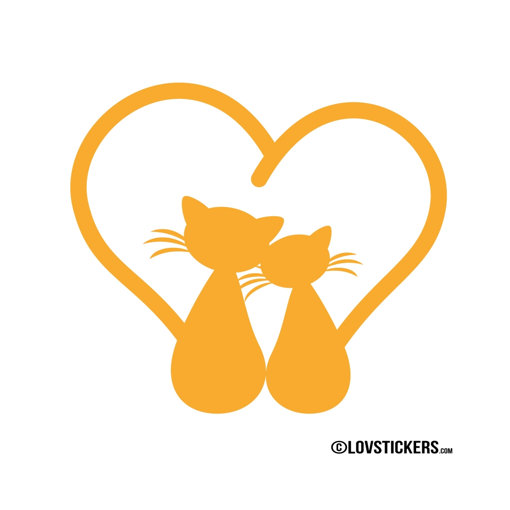 Sticker couple de chat