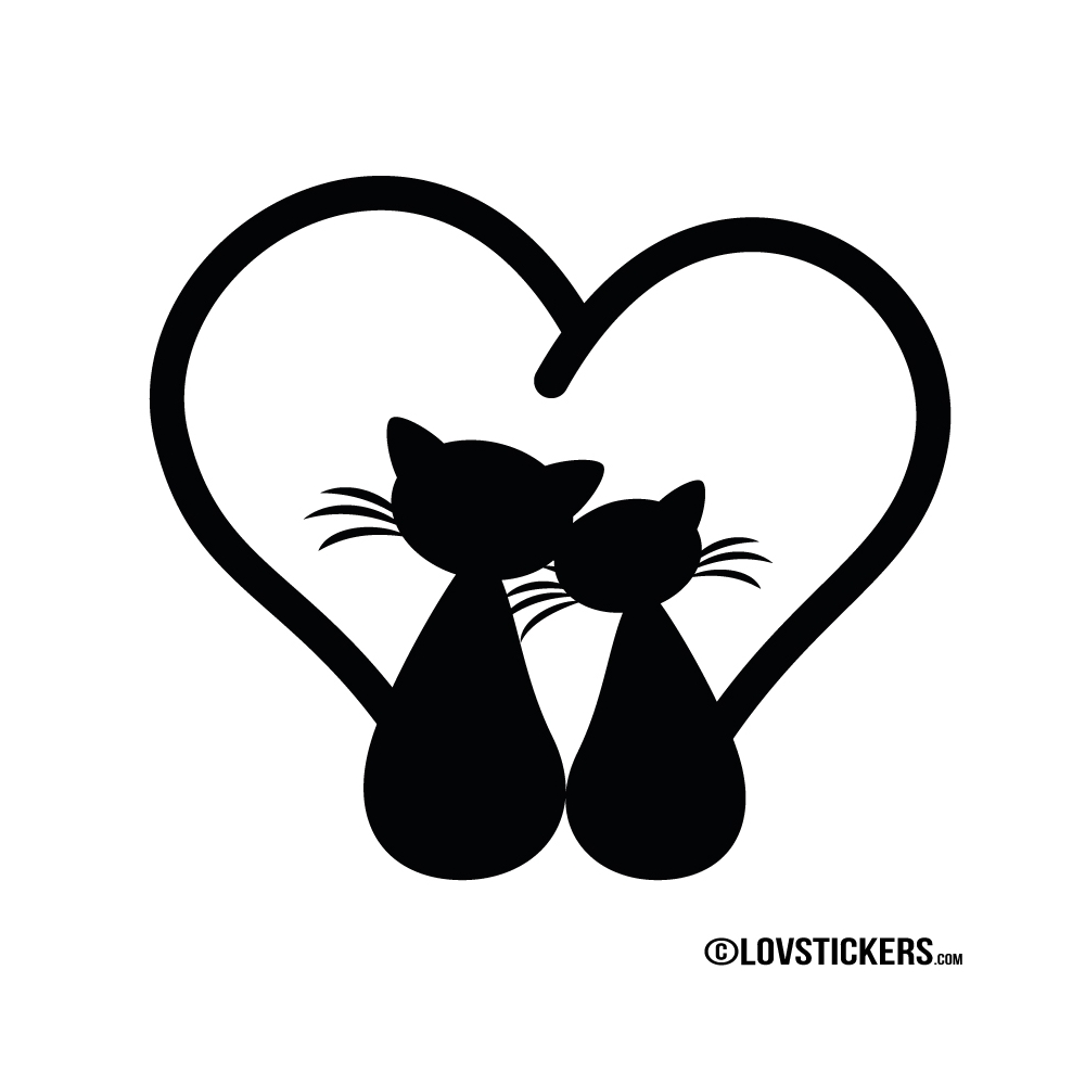 Sticker couple de chat