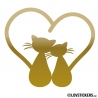 Sticker couple de chat