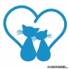 Sticker couple de chat