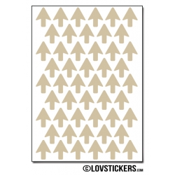 400 Flèches 1 cm - Gommette Deco - Repositionnable
