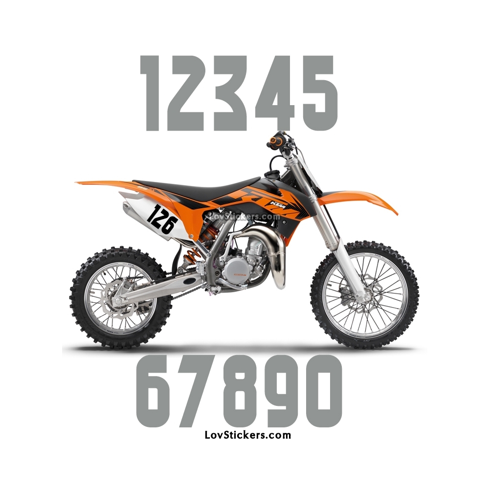 2 Numeros - Font 004 - Nombre adhesif Racing Moto Quad VTT