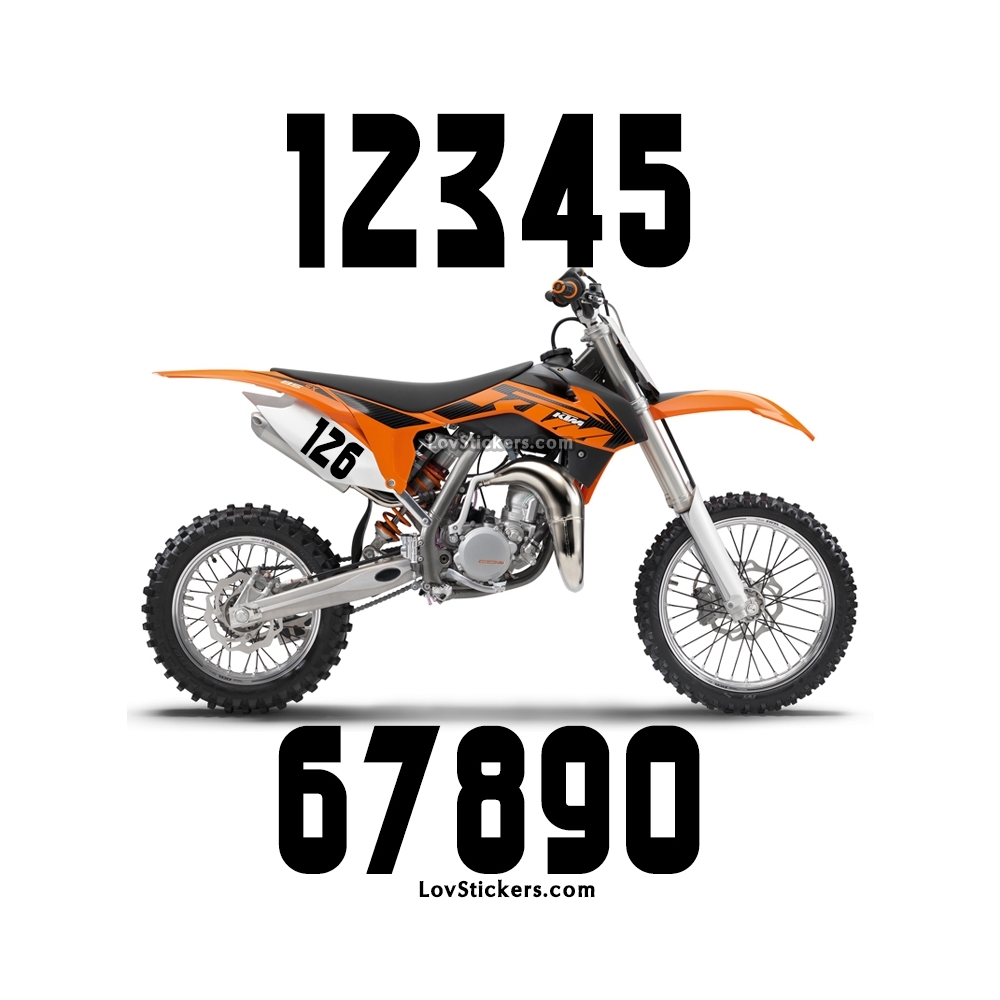 2 Numeros - Font 004 - Nombre adhesif Racing Moto Quad VTT