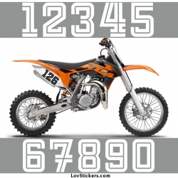 2 Numeros - Font 005 - Nombre adhesif Racing Moto Quad VTT