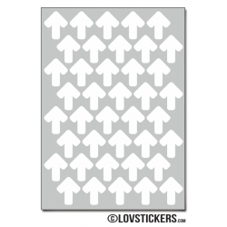 320 Flèches 1,2 cm - Gommette Deco - Repositionnable