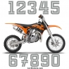 2 Numeros - Font 005 - Nombre adhesif Racing Moto Quad VTT