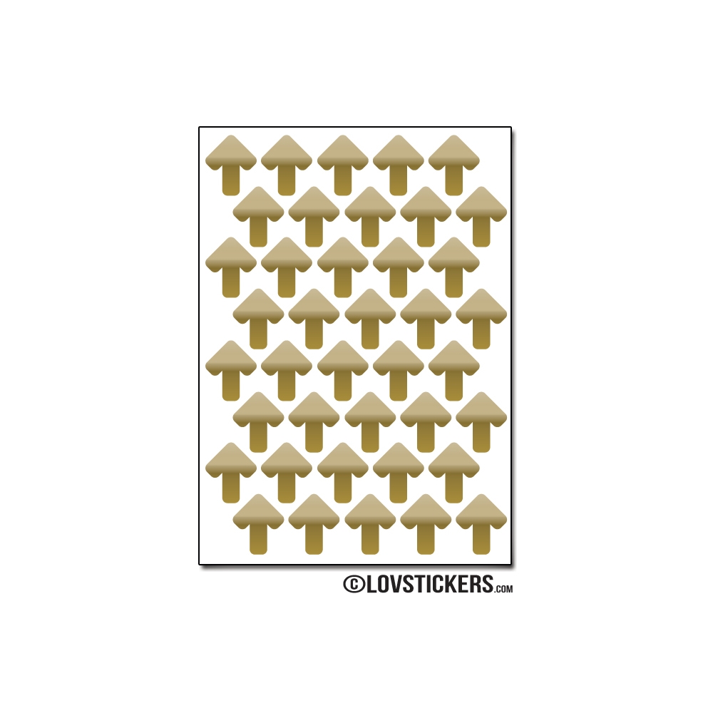 320 Flèches 1,2 cm - Gommette Deco - Repositionnable