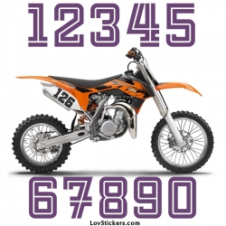 2 Numeros - Font 005 - Nombre adhesif Racing Moto Quad VTT