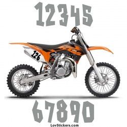 2 Numeros - Font 006 - Nombre adhesif Racing Moto Quad VTT