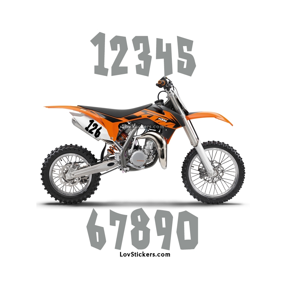 2 Numeros - Font 006 - Nombre adhesif Racing Moto Quad VTT