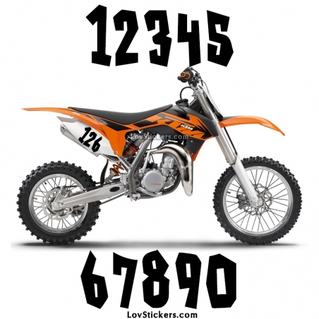 2 Numeros - Font 006 - Nombre adhesif Racing Moto Quad VTT