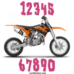 2 Numeros - Font 006 - Nombre adhesif Racing Moto Quad VTT