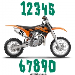 2 Numeros - Font 006 - Nombre adhesif Racing Moto Quad VTT