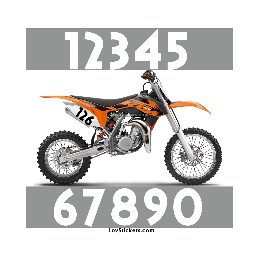 2 Numeros - Font 007 - Nombre adhesif Racing Moto Quad VTT