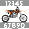 2 Numeros - Font 007 - Nombre adhesif Racing Moto Quad VTT
