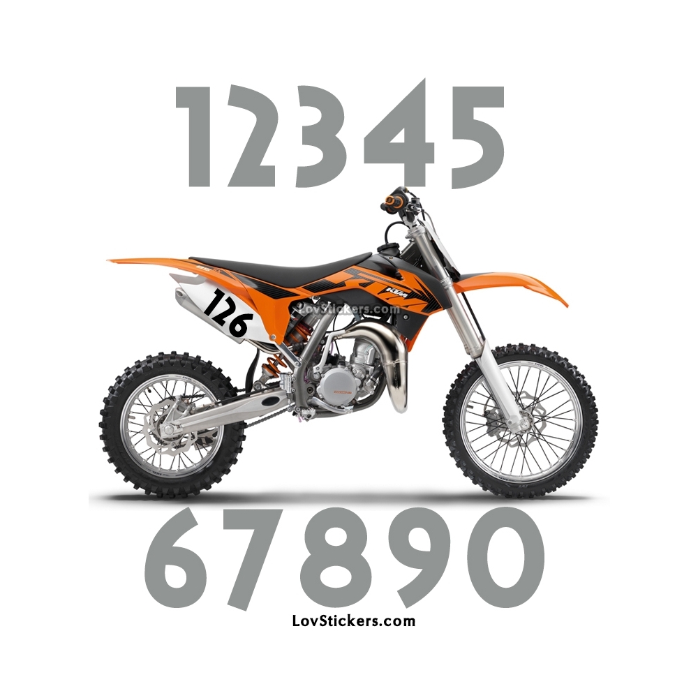 2 Numeros - Font 007 - Nombre adhesif Racing Moto Quad VTT