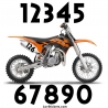 2 Numeros - Font 007 - Nombre adhesif Racing Moto Quad VTT