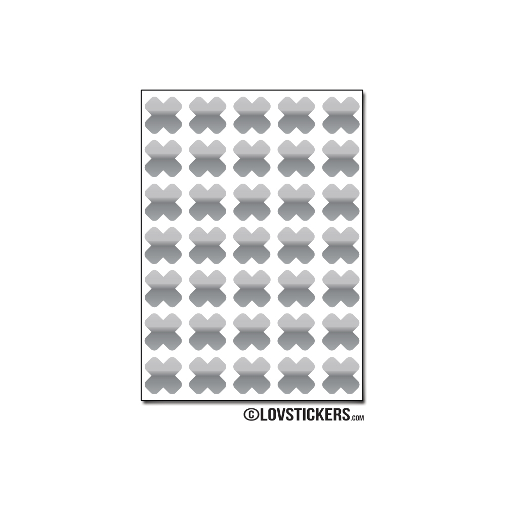 384 Croix 1 cm - Gommette Deco - Repositionnable