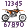 2 Numeros - Font 007 - Nombre adhesif Racing Moto Quad VTT