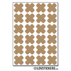 280 Croix 1,5 cm - Gommette Deco - Repositionnable