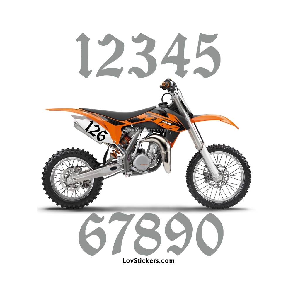 2 Numeros - Font 008 - Nombre adhesif Racing Moto Quad VTT