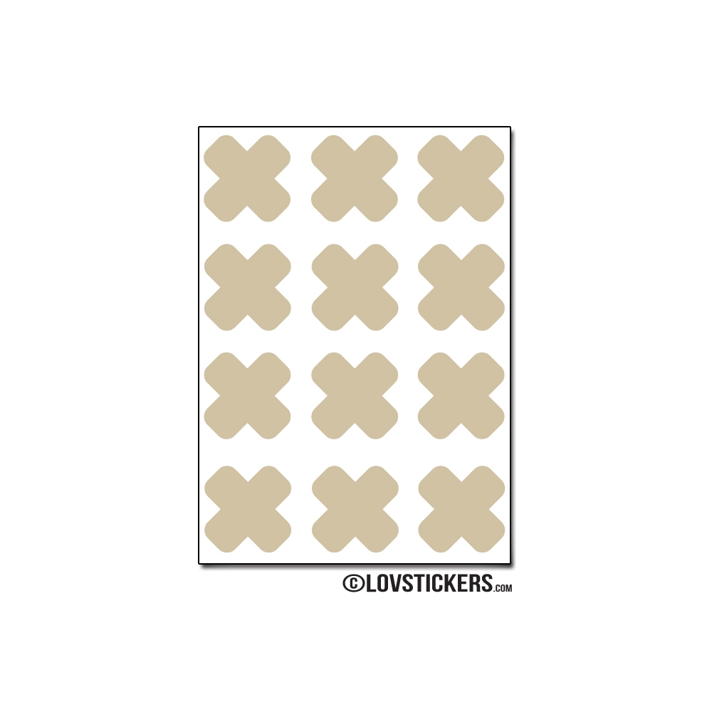 192 Croix 2 cm - Gommette Deco - Repositionnable
