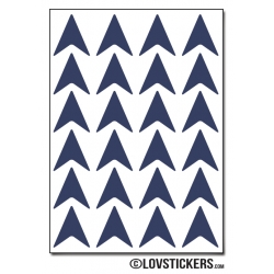 432 Flèches 1,5 cm - Motif 6 - Gommette Deco Repositionnable
