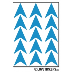 432 Flèches 2 cm - Motif 6 - Gommette Deco Repositionnable