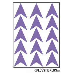 432 Flèches 2 cm - Motif 6 - Gommette Deco Repositionnable