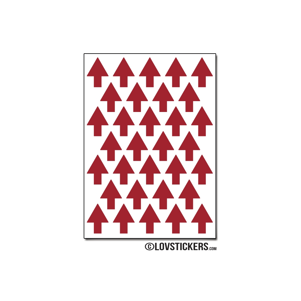 256 Flèches 1,2 cm - Gommette Deco - Repositionnable