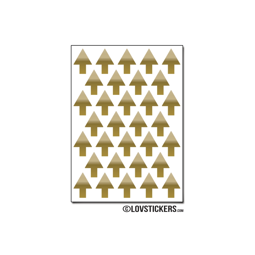 256 Flèches 1,2 cm - Gommette Deco - Repositionnable