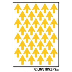 400 Flèches 1 cm - Gommette Deco - Repositionnable