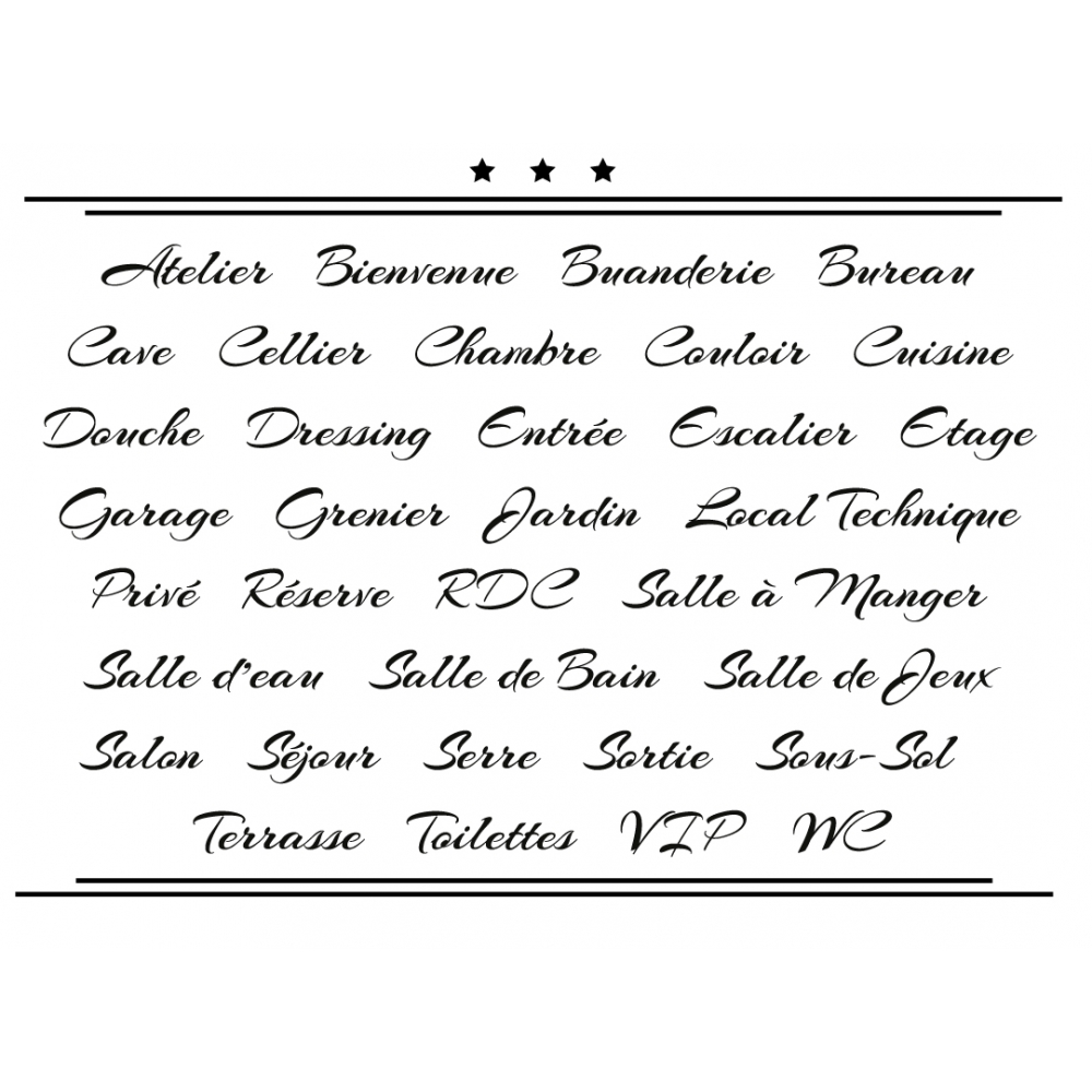 Sticker Porte pour la Maison - Typographie 04 Sticker Porte pour la Maison - Typographie 04