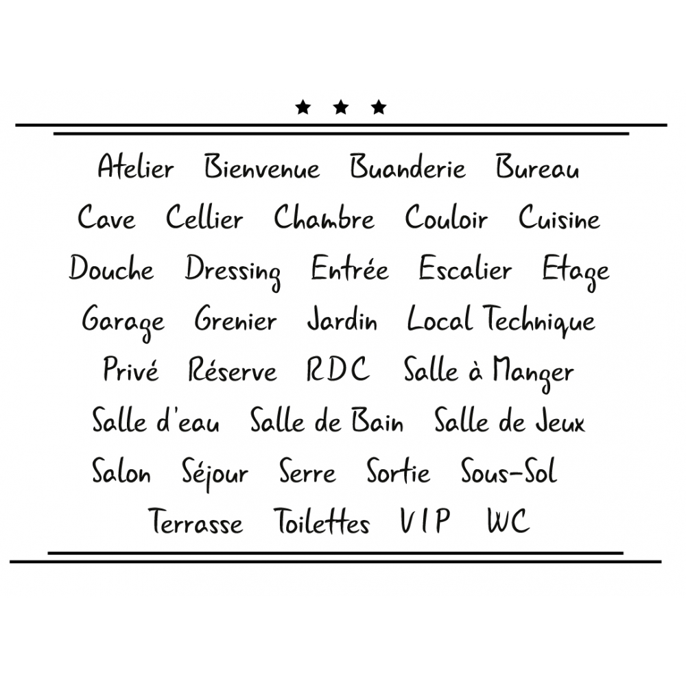 Sticker Porte pour la Maison - Typographie 05 Sticker Porte pour la Maison - Typographie 05