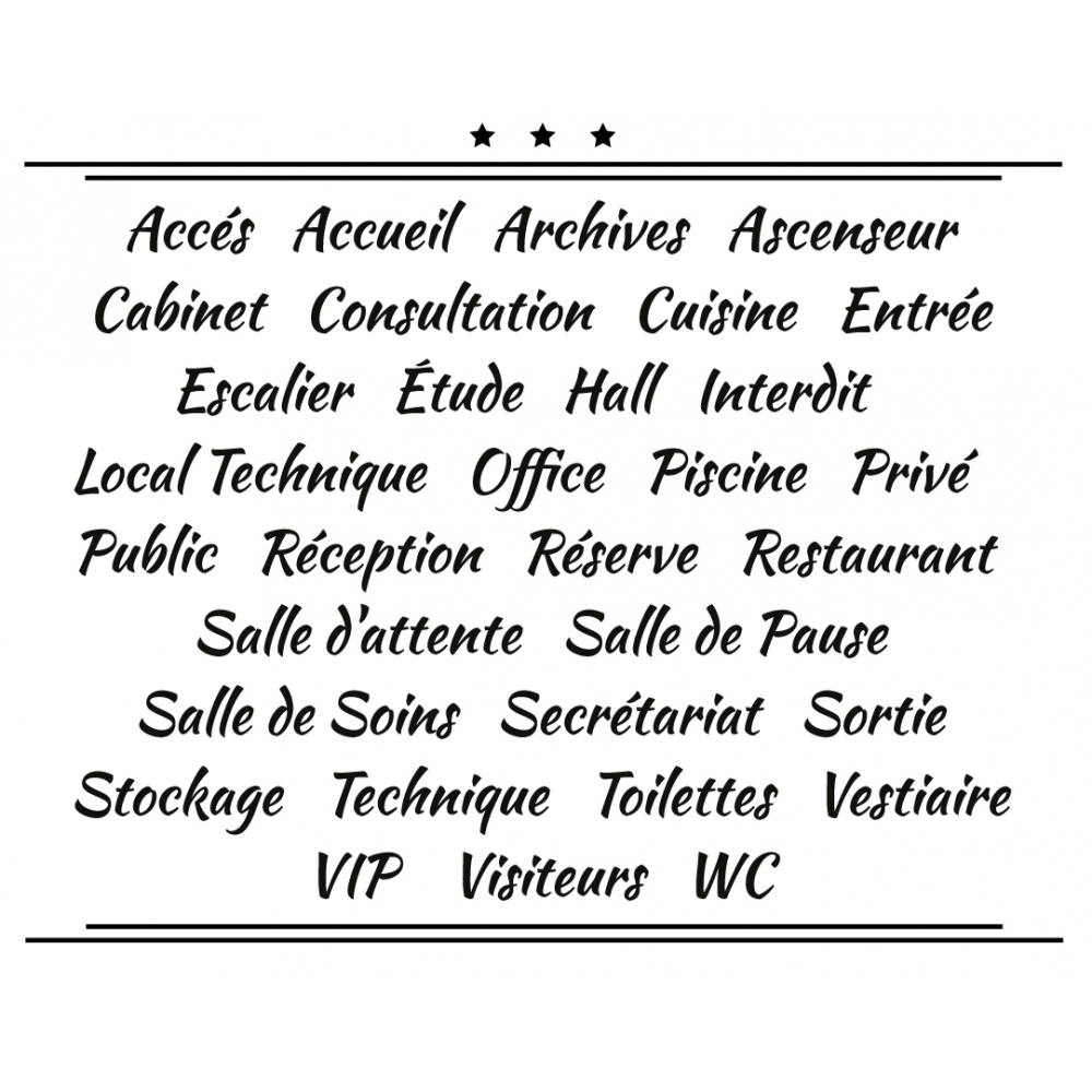 Sticker Porte pour Professionnel - Typographie 01 Sticker Porte pour Professionnel - Typographie 01