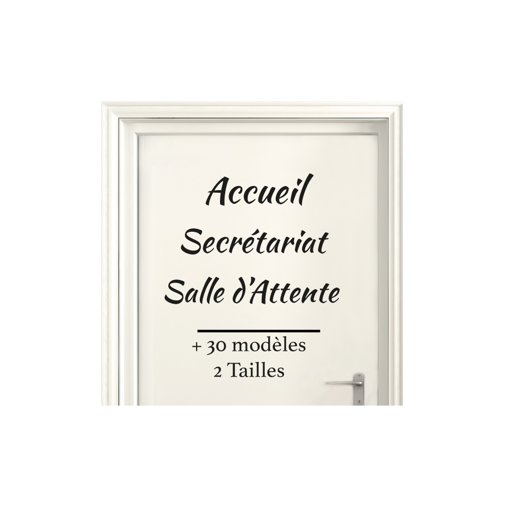 Sticker Porte pour Professionnel - Typographie 01