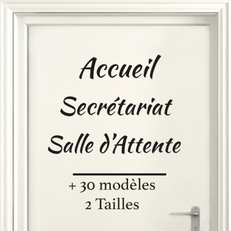 Sticker Porte pour Professionnel - Typographie 01