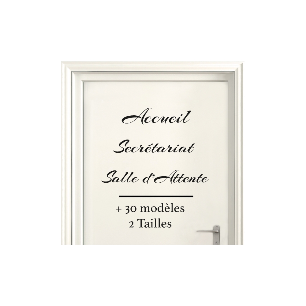 Sticker Porte pour Professionnel - Typographie 04