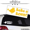 Sticker Bébé à Bord poussin - Sécurité enfant voiture