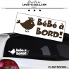 Sticker Bébé à Bord poussin - Sécurité enfant voiture